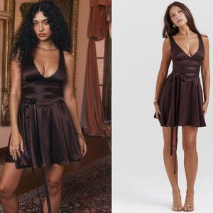 HOUSE OF CB 'Shiema' Rich Brown Mini Dress NWOT